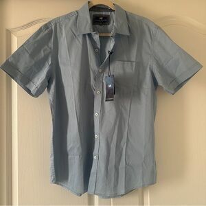 Michael Brandon Men's Light Blue Short Sleeve Button Up Shirt